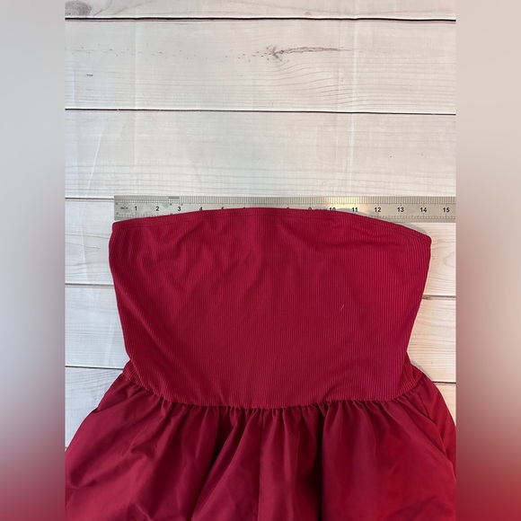 Shein Red Tube Top Backless Romper - Size Medium Lightweight Summer Vacation - Picture 5 of 8